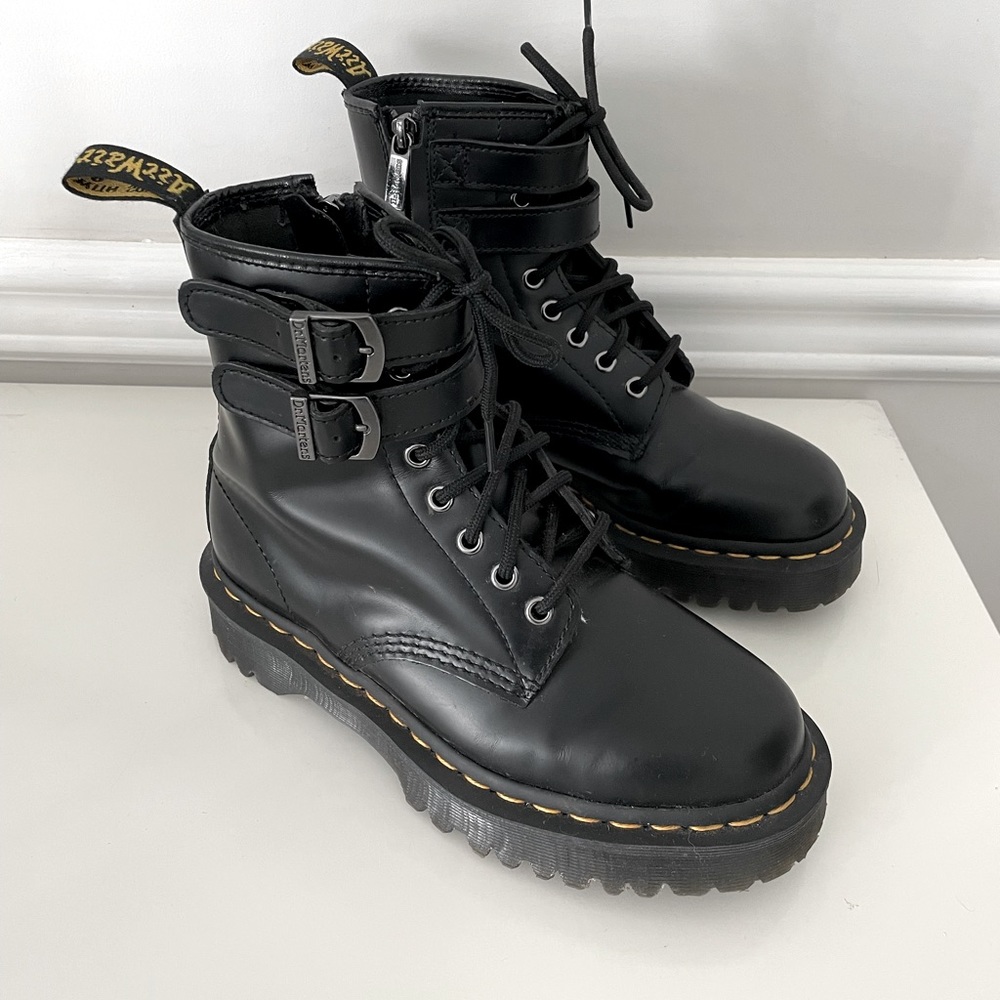 Womens Dr. Martens Bex Buckle Boot - Black